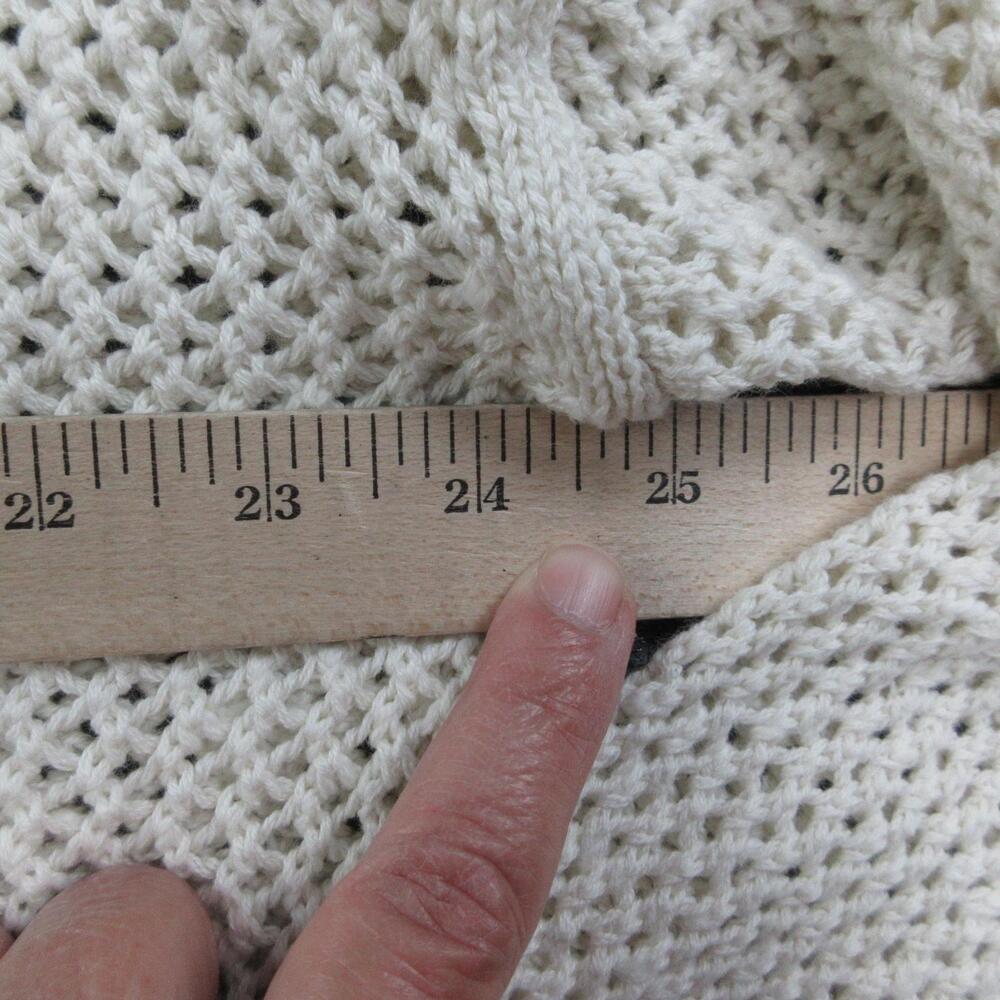 Sanctuary Cardigan Womens M Off-White Knit Floral Full Zip Balloon Sleeve NWT - Picture 3 of 13